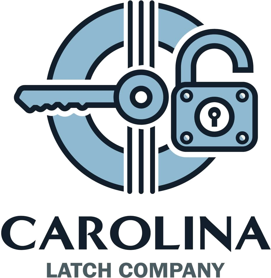 Carolina Latch Company logo: a key and an open padlock inside a letter C